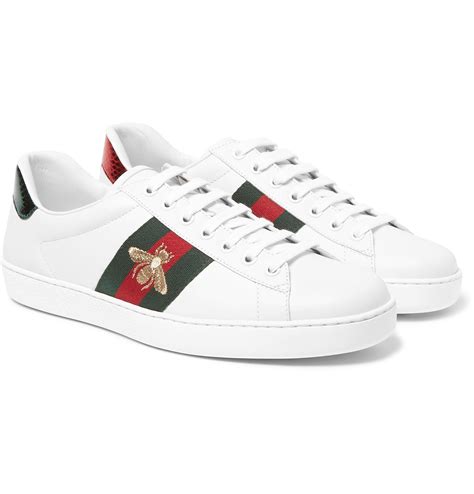 gucci trainers white mens|gucci white sneakers for men.